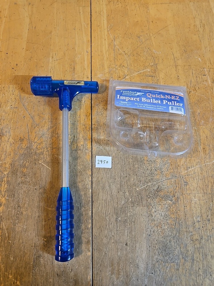 Frankford Arsenal Quick-N-EZ Impact Bullet Puller for Reloading Blue, Medium
