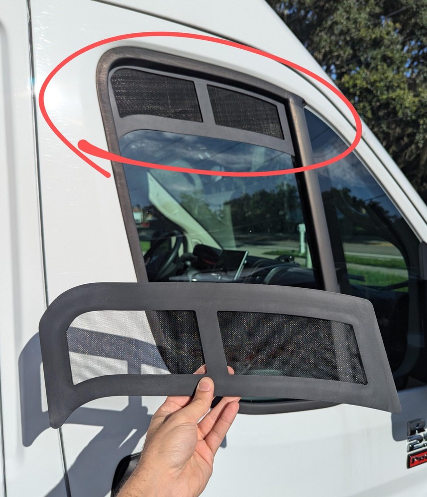 2X Window Vent Bug Screen Mesh Inserts for RAM PROMASTER Van 2014-2024