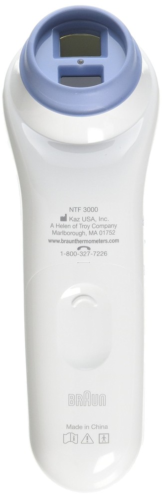Braun NTF300us No Touch Forehead Thermometer Color Coded Temp Guidance Multi-Use