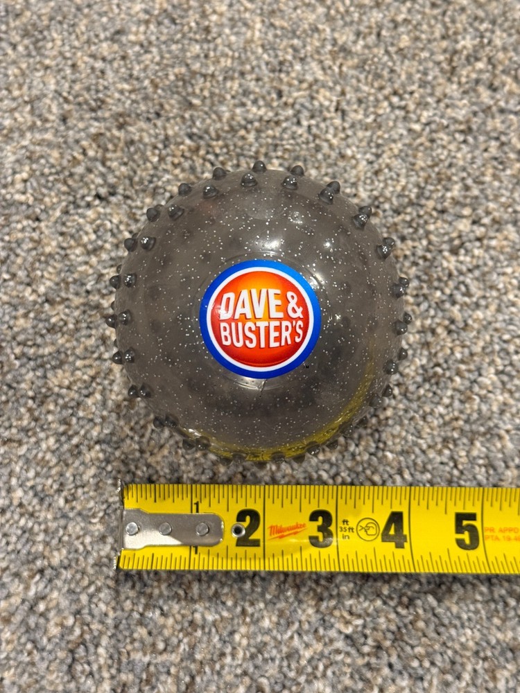 Dave And Busters Spiked Rubber Ball, 4"