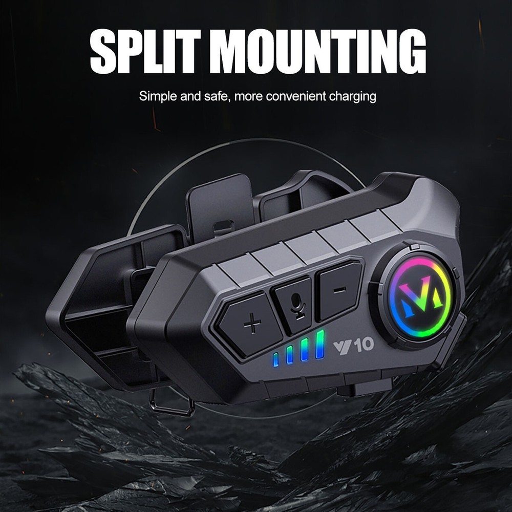 Motorcycle Helmet Headset Intercom Wireless Bluetooth Headphone HiFi Waterproof