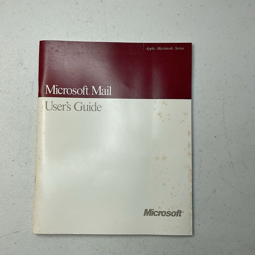 1989 Microsoft Mail Users Guide Apple Macintosh 03887