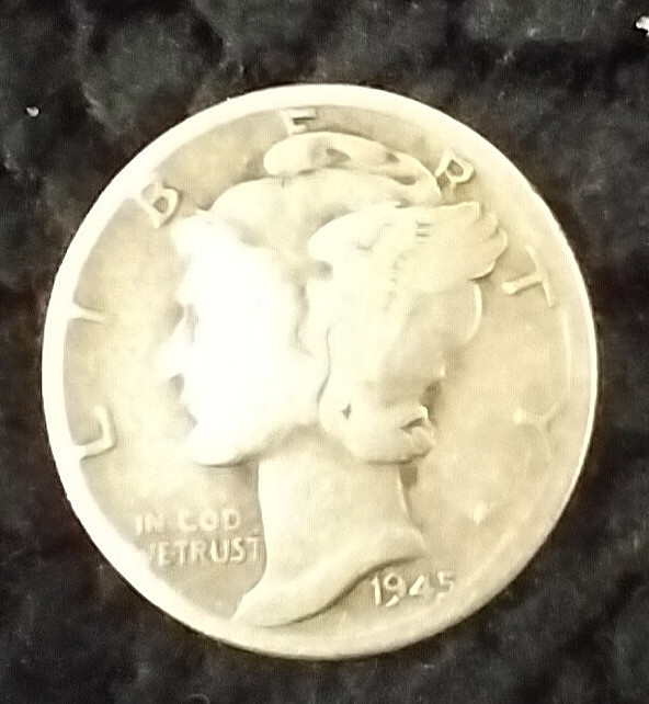 Mercury Dime 1945 No Mint Grade Good