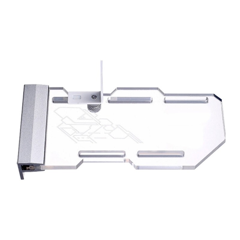Adjustable Height Multiple Hole Acrylic GPU Support Bracket With ARGB Lighting