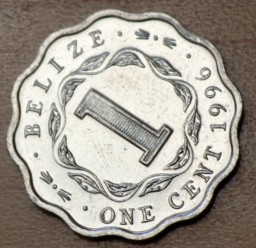 1996 Belize 1 Cent Unc.