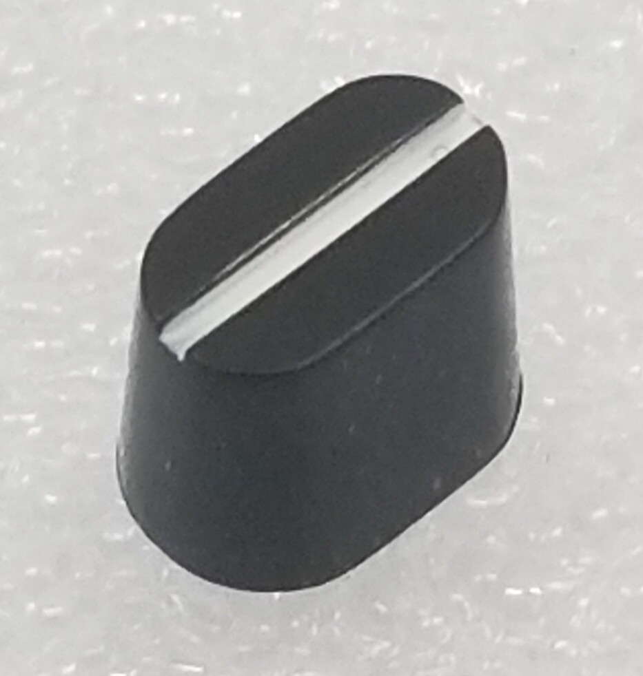 Vestax Fader Knob , Oval Black with White Stripe  PMC EQ Knobs