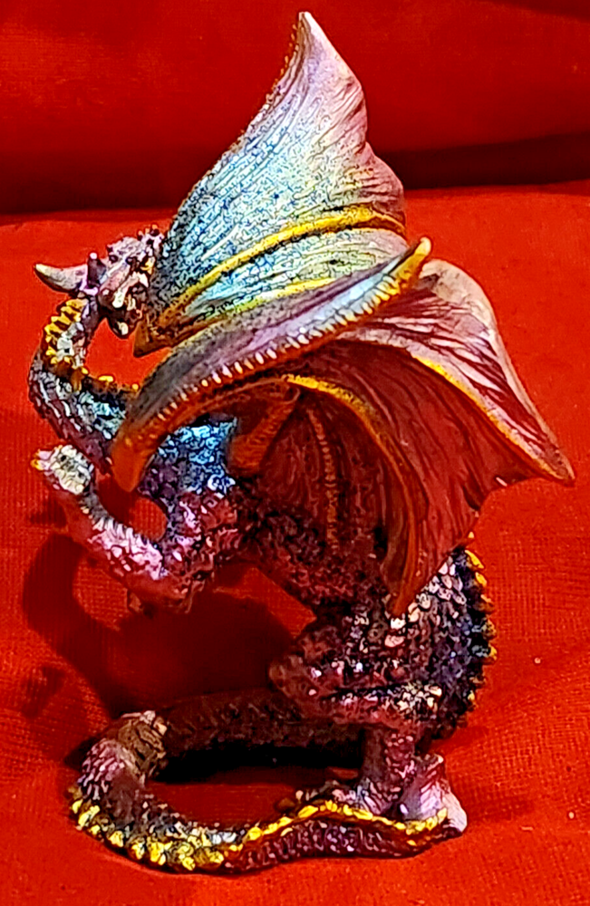 Purple Sparkly Dragon Figurine