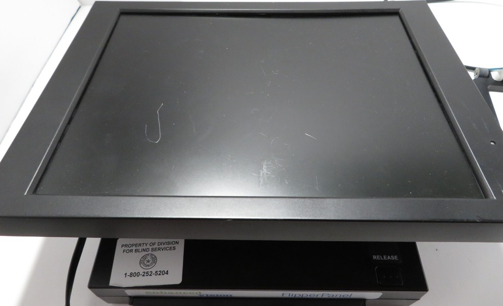 Enhanced Vision Flipper Panel Portable Electronic Low Vision CCTV w/ Case Works