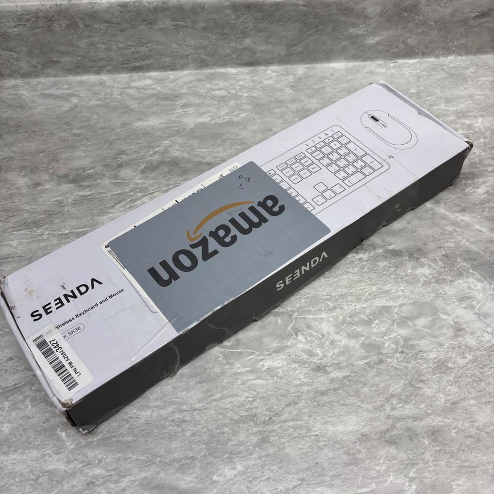 Wireless Keyboard and Mouse Combo - Full Size Slim Thin Wireless Keyboard Mouse