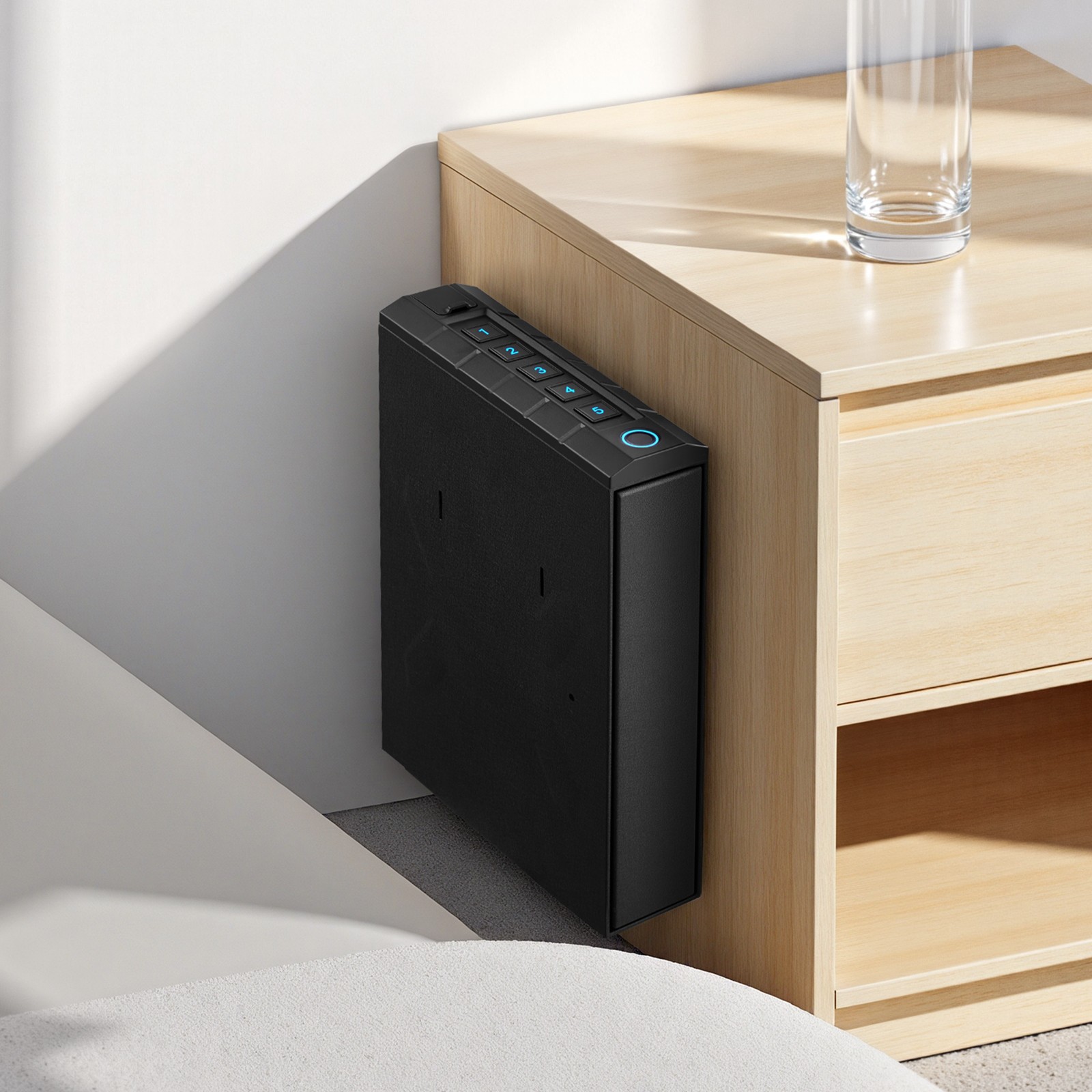 VEVOR Gun Safe Slider Safe with Fingerprint/Password/Key for 1 Pistol & Magazine