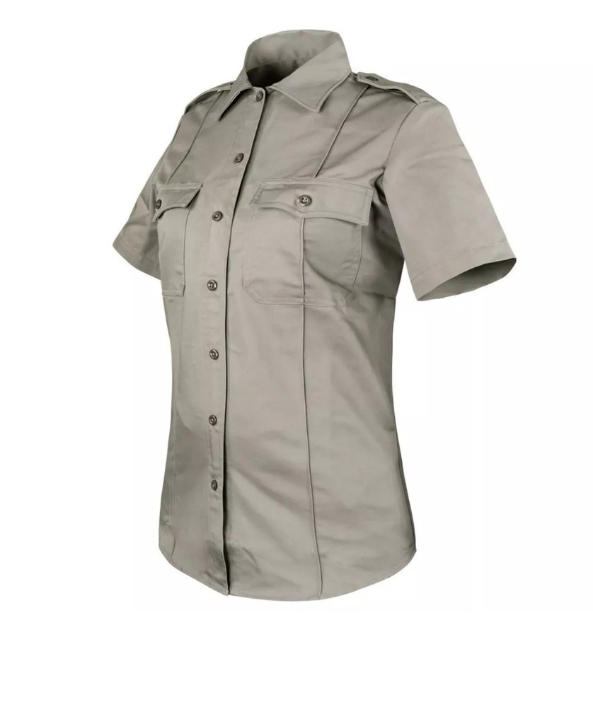 NWT Condor Class B Tactical Tan Button Down Polyester Uniform Shirt Womens Large