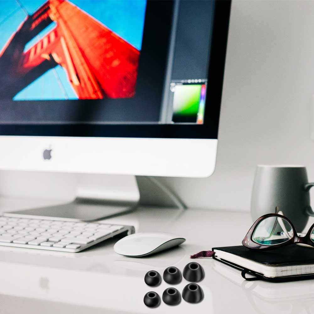 SENLIXIN Replacement Eartips for Beats Studio Buds/Fit large, black