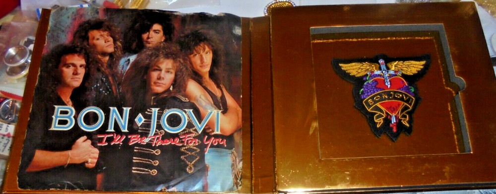 BON JOVI 1988 Billboard #1 Hit Single I'LL BE THERE FOR YOU 45 Record Patch Song