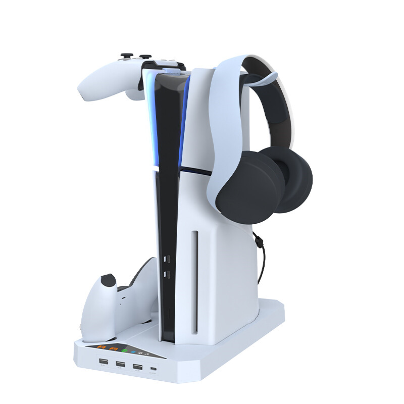 Optical Digital Console Base Fits For PS5 Slim Controller Charger Headset Hanger