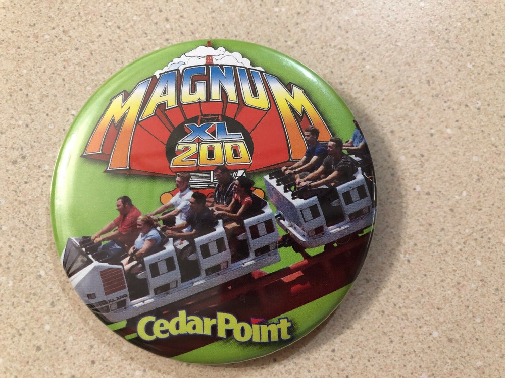 Cedar Point Magnum XL 200 Roller Coaster Button