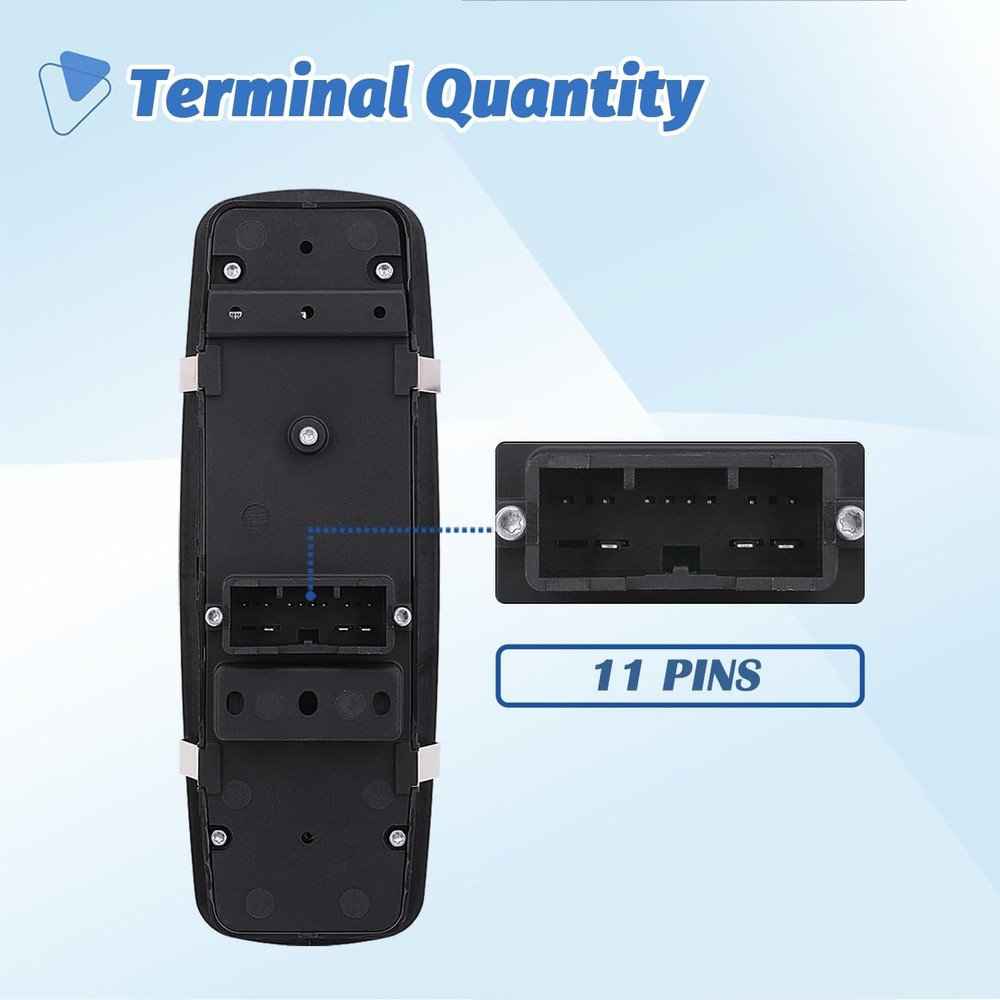 AiYiGu Power Window Switch Main Control Button Compatible with Black