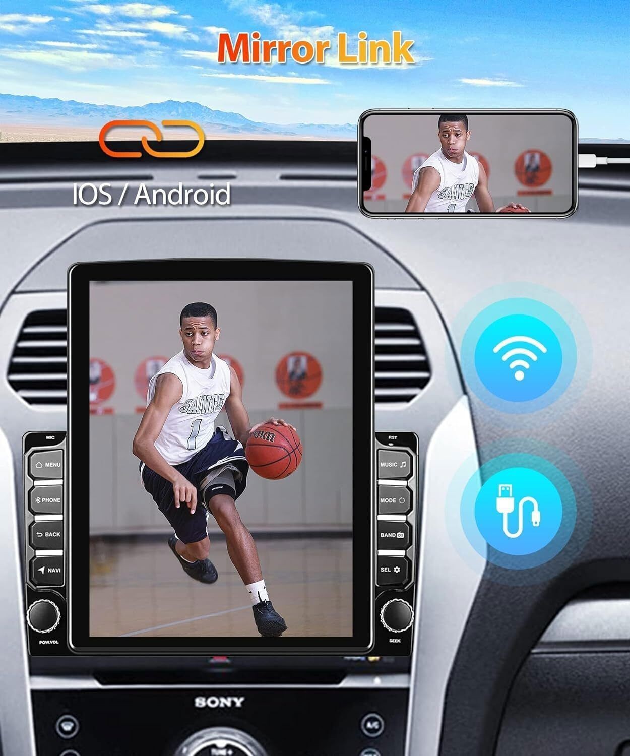 For 2007-2013 Toyota Tundra Sequoia Apple CarPlay Android Radio Stereo DSP AHD
