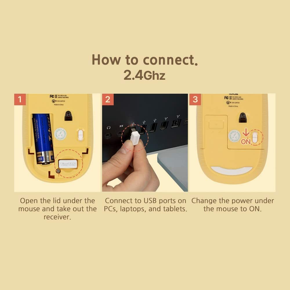 [US seller] BTS TinyTAN Dynamite Official BTS Wireless Mouse