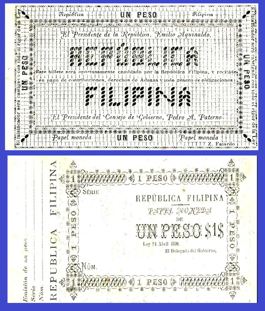 Philippines Filipina 1 pesos 1899 / Copy