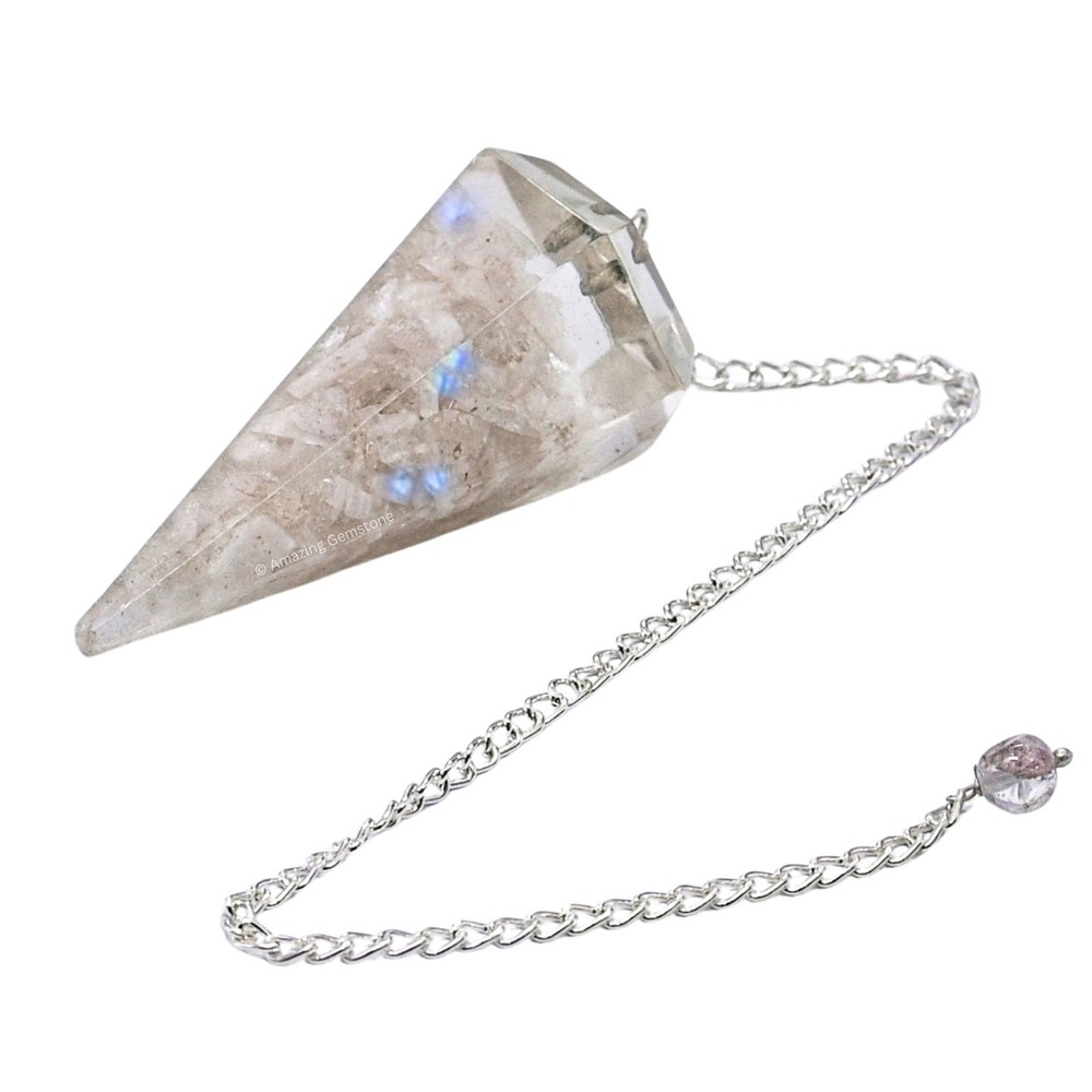 Moonstone Orgone Crystal Pendulums