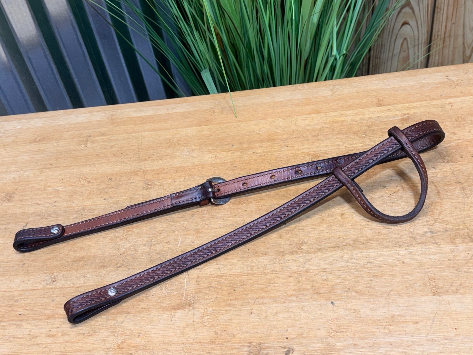 Basket Tooled One Ear Western Horse Headstall ~ TOP QUALITY Leather ~ Classy!