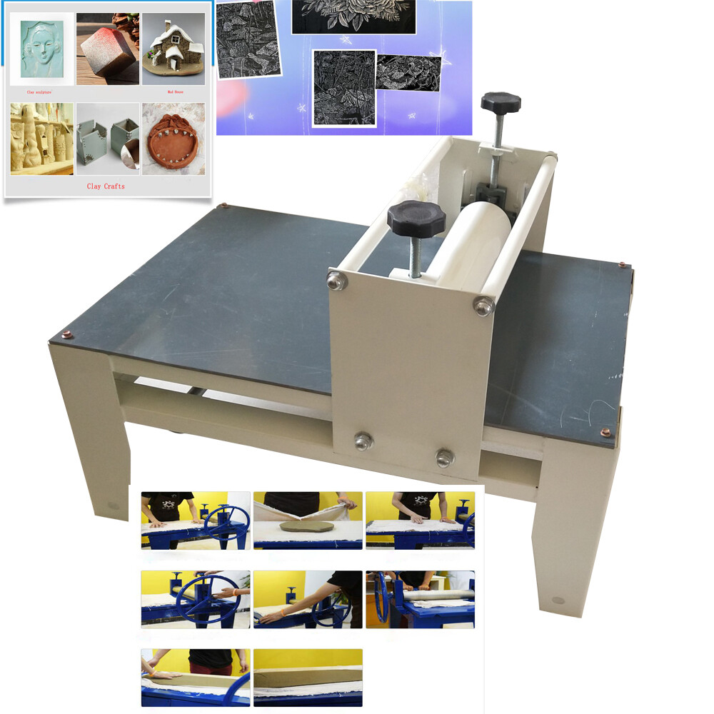 Slab Roller machine for Clay 27 * 17.7 "Heavy Duty Portable Tabletop Adjustable