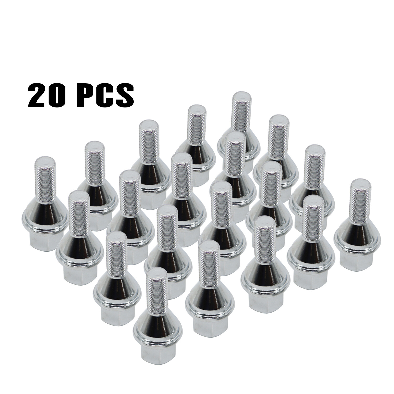 20pcs M12x1.25 Wheel Lug Bolts For Jeep Cherokee Compass Chrysler 200 Dodge Dart