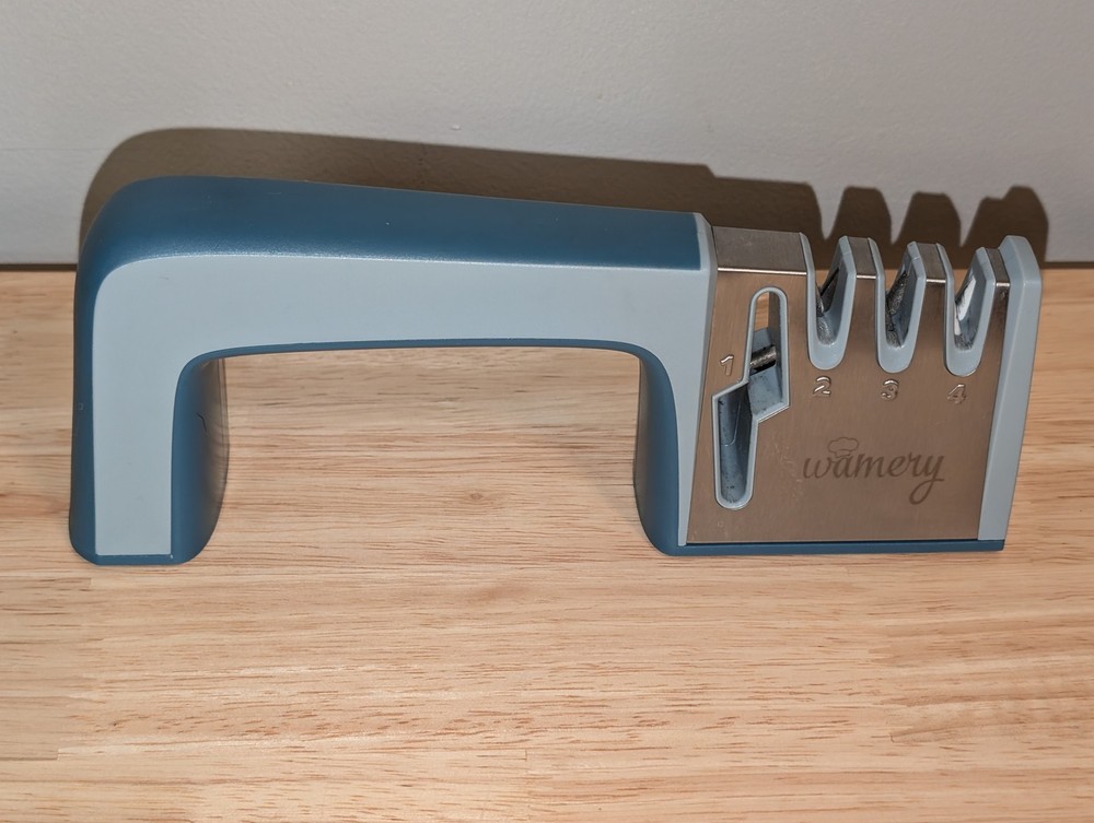 Wamery 4-Stage Knife & Scissors Sharpener Kitchen Knife Sharpener Anti-Slip Base