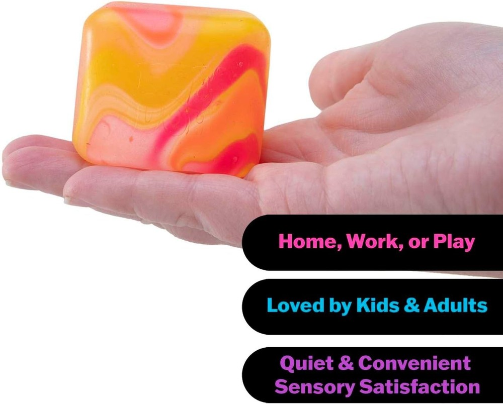 Schylling NeeDoh Nice Cube Swirl - Super Solid Squish Sensory Toy - 2 Pack