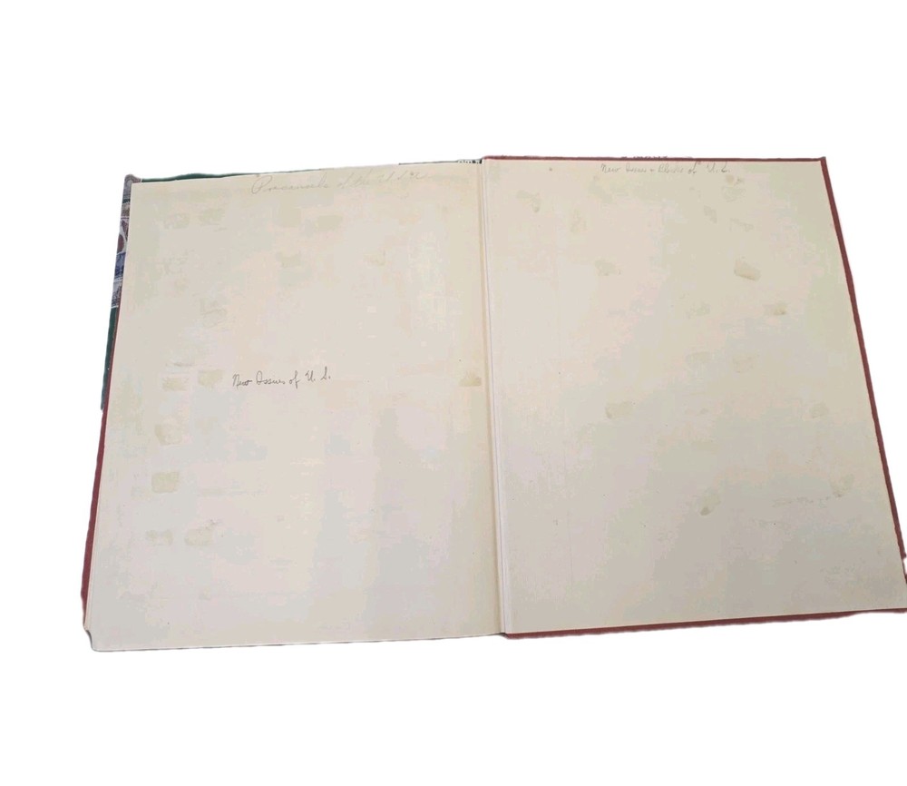 Antique 1933 Modern Postage Stamp Album 11x9.5 Stamps Removed On Some Pages