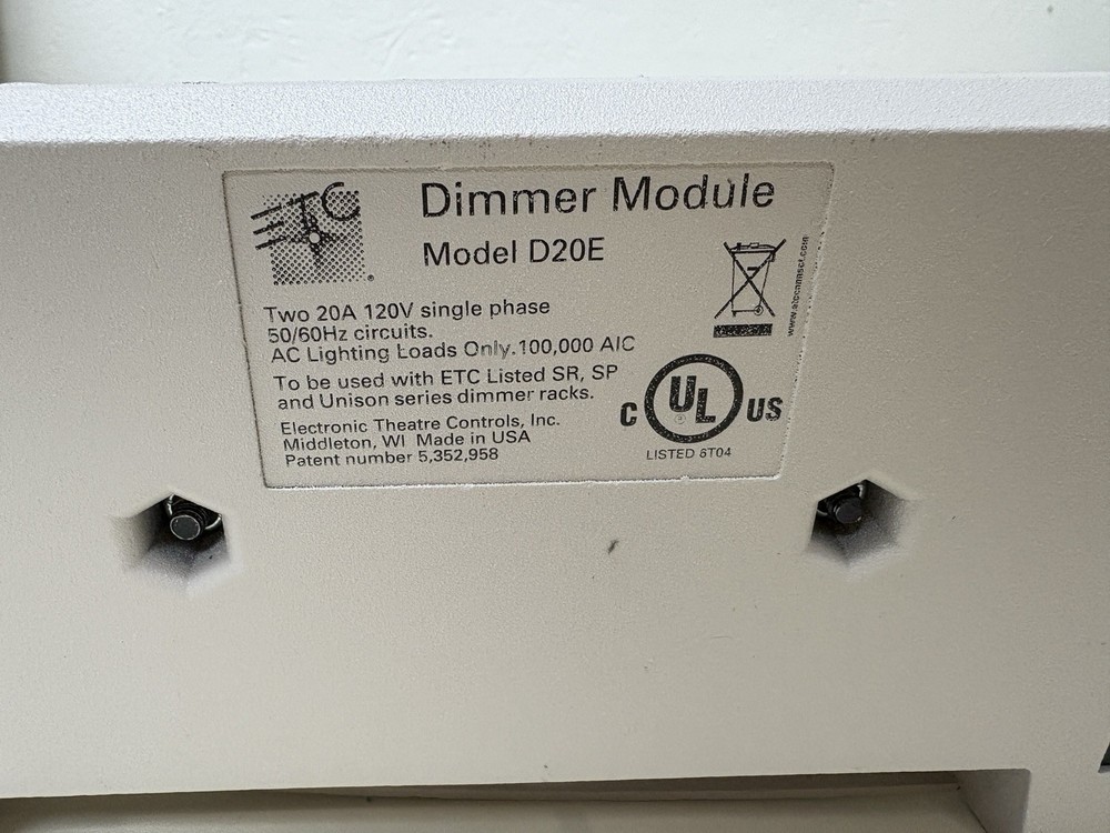ETC D20 Dimmer Module Theater Stage Lighting