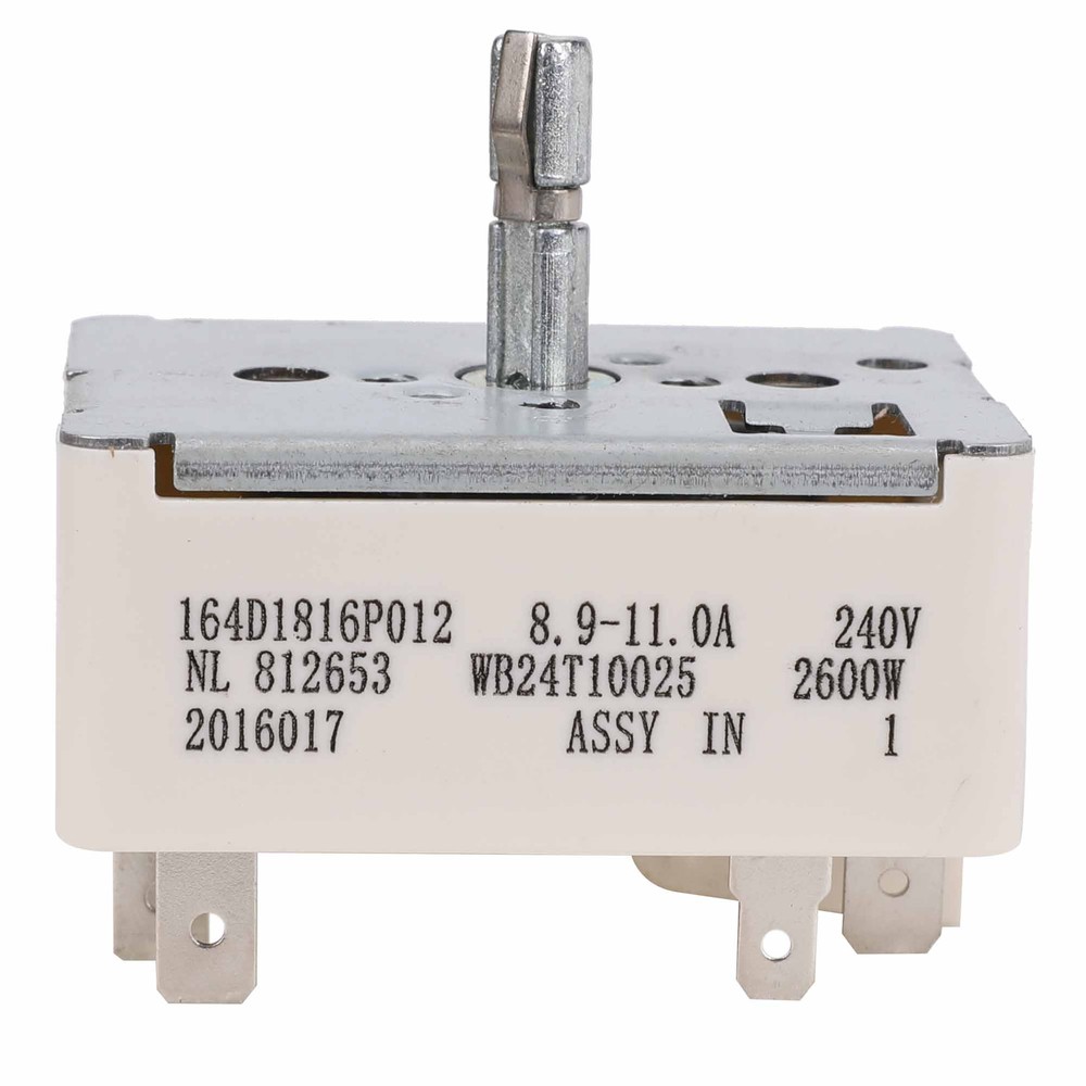 WB24T10025 Surface Burner Control Switch Replace for GE Electric Ranges 8 Inch