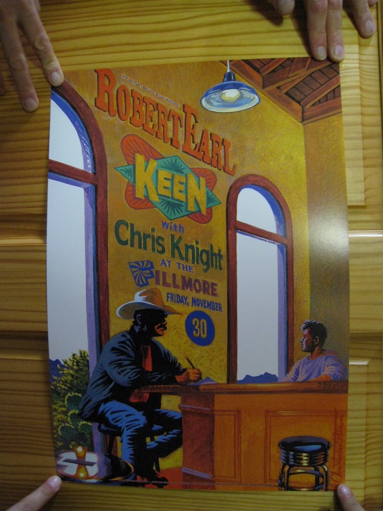 Robert Earl Keen Poster Fillmore Sitting At A Bar November 30 2001
