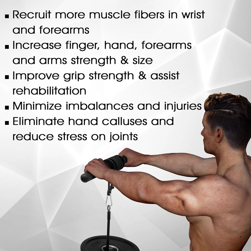 Wrist and Forearm Blaster - Wrist Roller & Forearm Roller for Training, Worko...