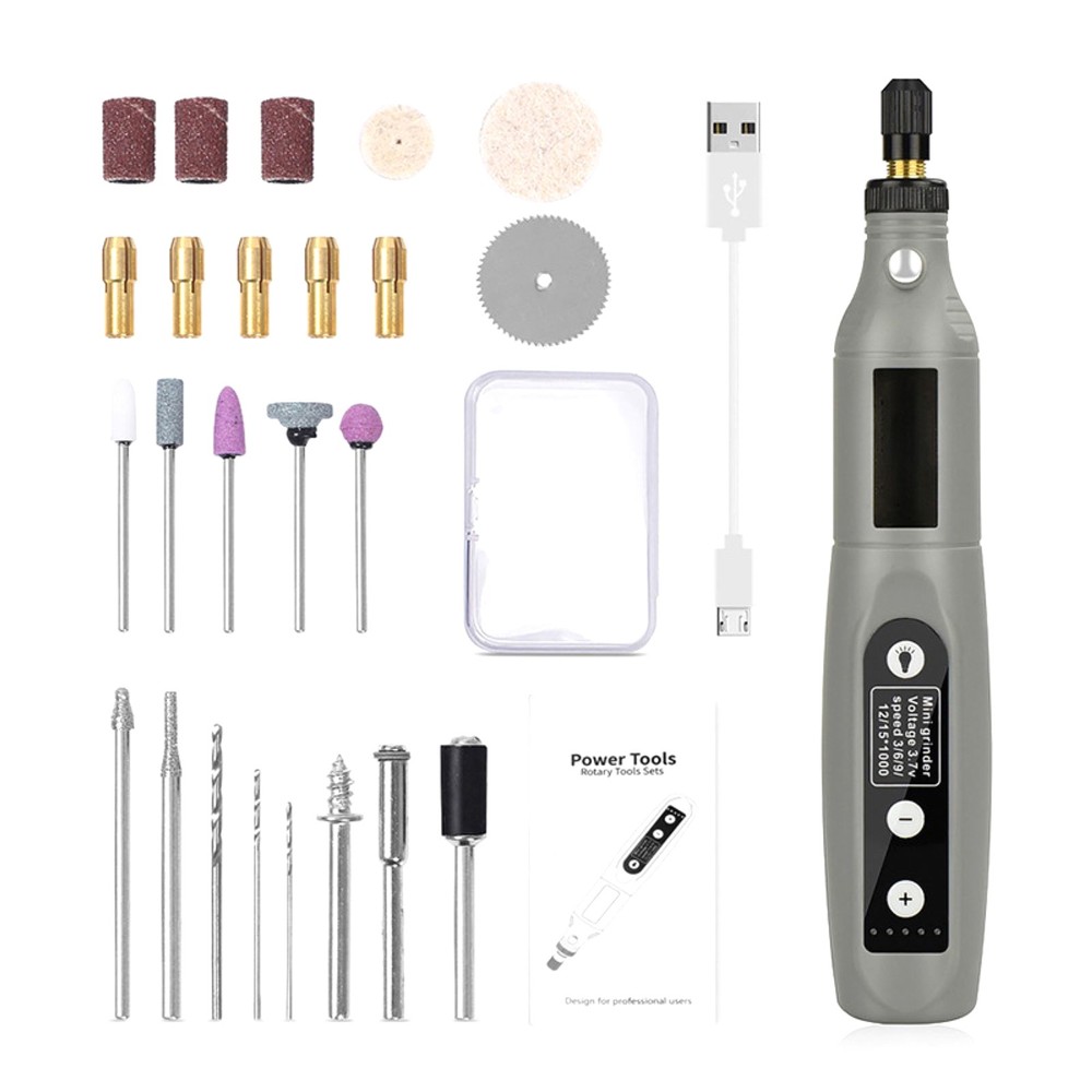 USB Cordless Electric 5-Speed Adjustable Mini Drill Grinder With LED Light