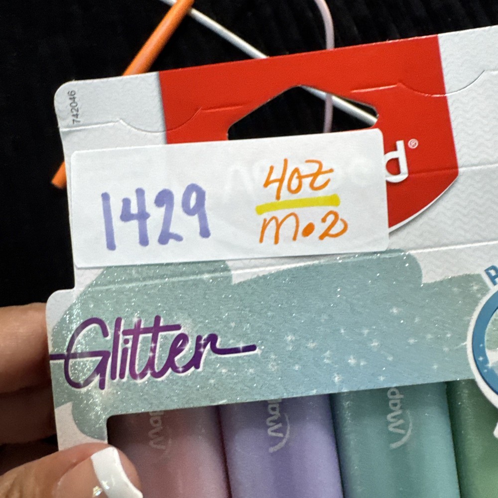 Maped Pastel Glitter Highlighters Assorted Colours 4pk