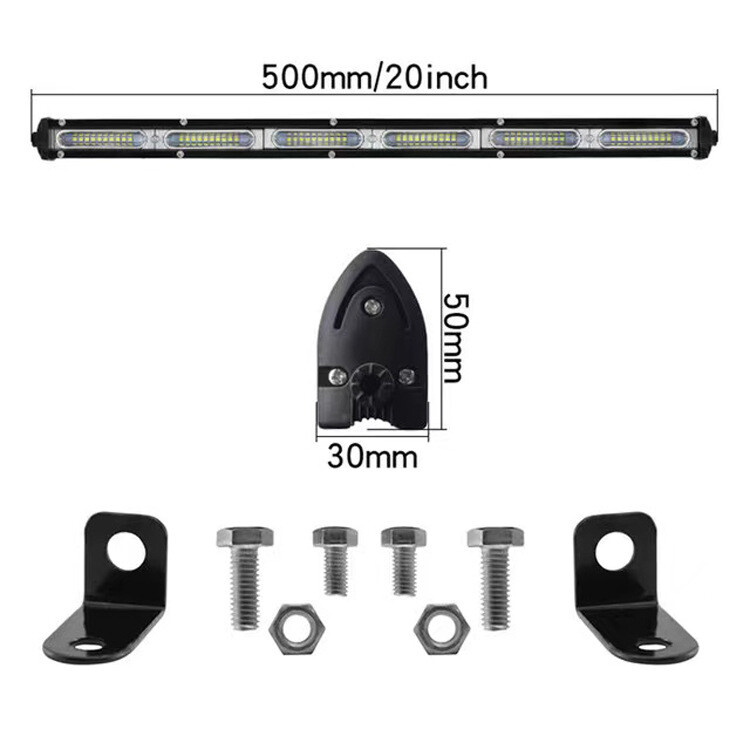 20inch LED Light Bar Spot Flood Combo +4" Pods Offroad For Jeep Truck SUV+Wiring