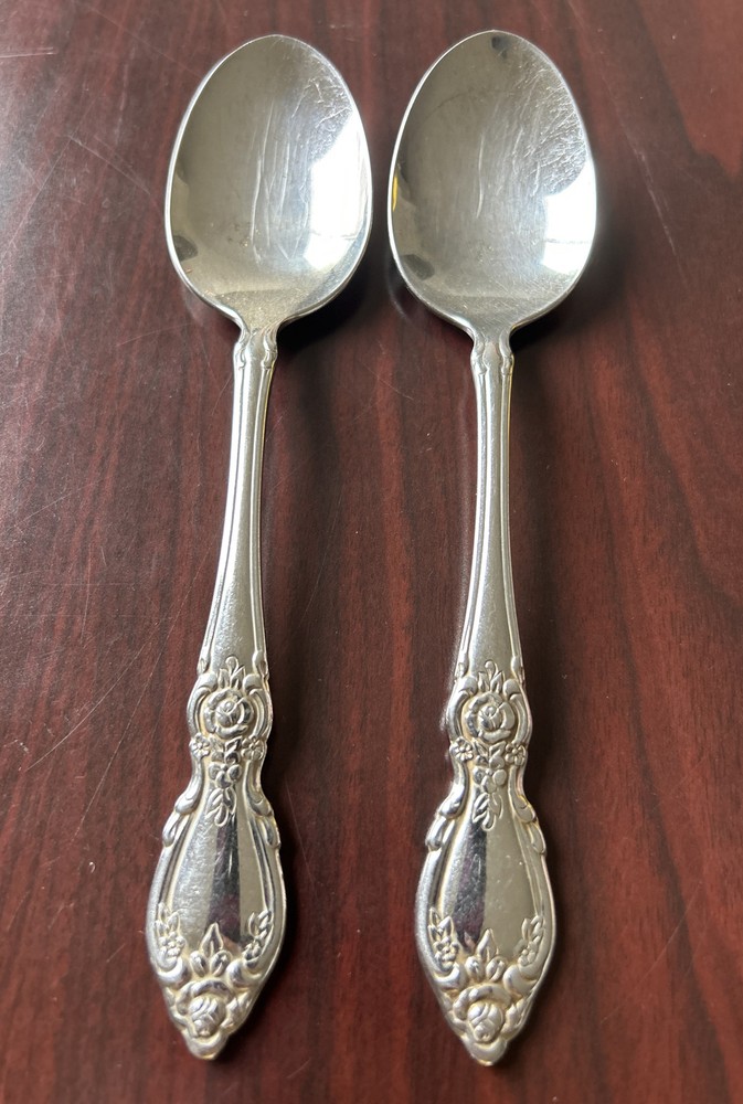 2 Teaspoons Spoons Oneida Community Stainless