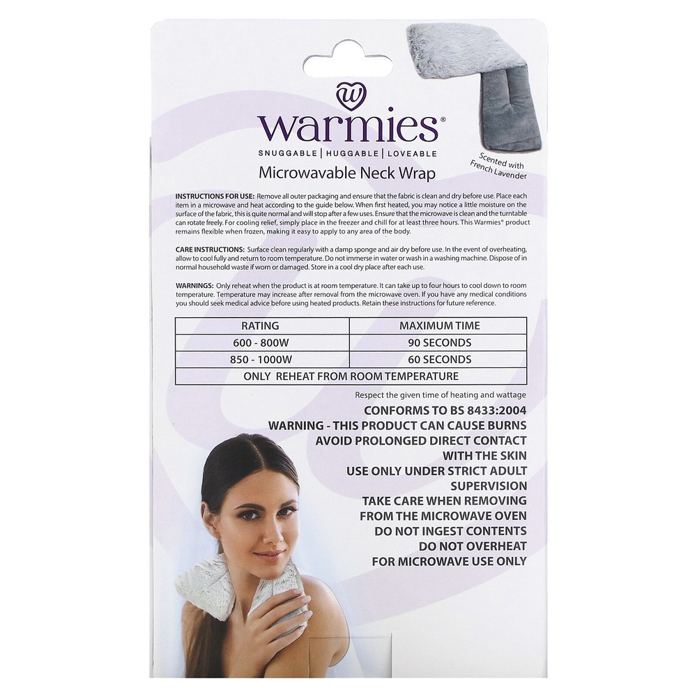 Neck Wrap, Heatable, Marshmallow Gray, 1 Wrap