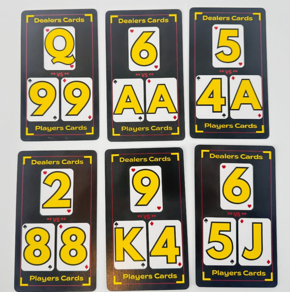 Blackjack Basic Strategy Flashcards for Beginners Casino Game Learning Cards NEW