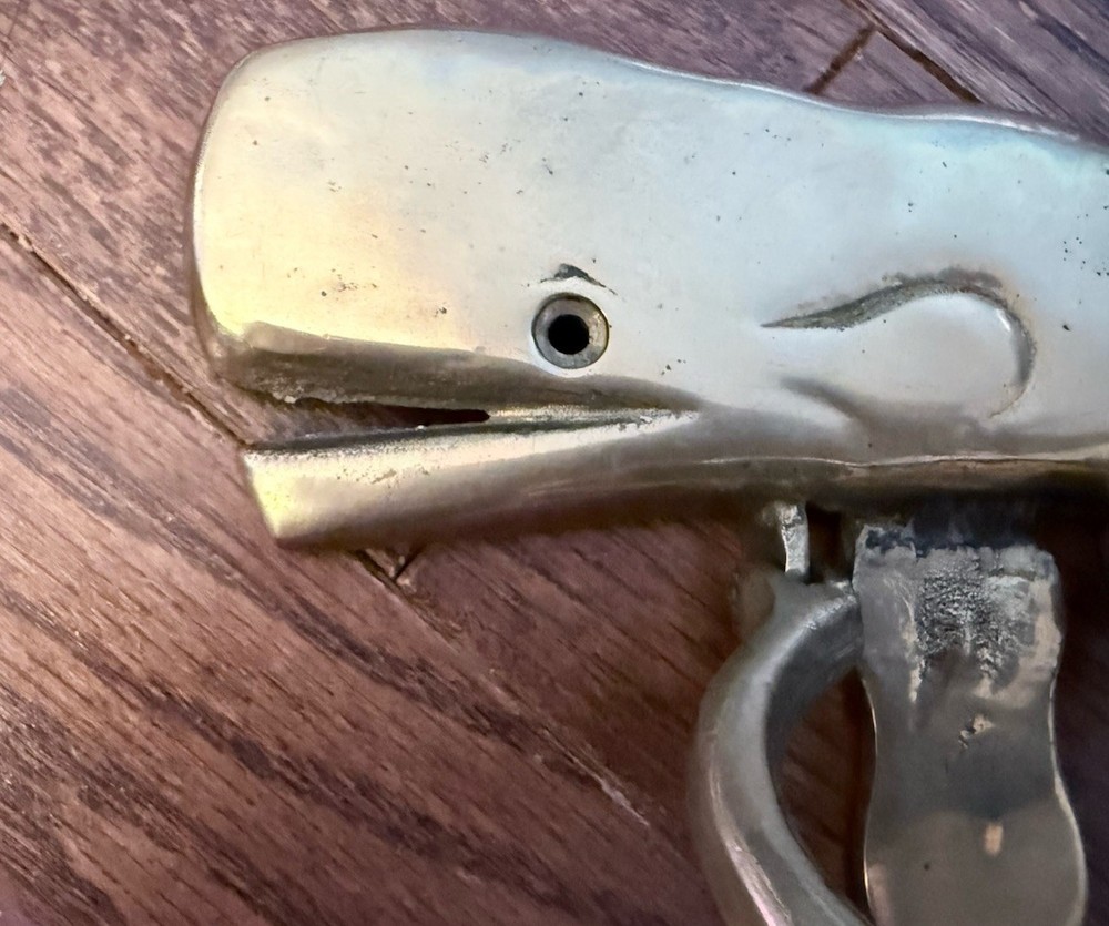 Solid Brass Door Knocker Whale Decorative 8.5x5