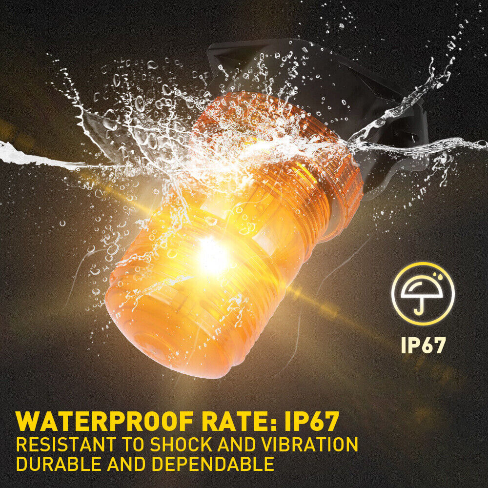 Amber LED Strobe Beacon Light Rooftop Rotating Emergency Warning Forklift T