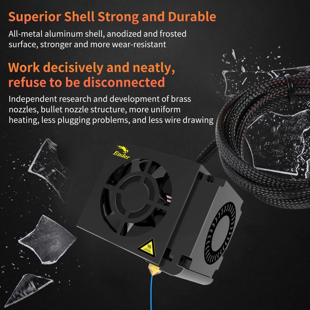 Original Ender 3 Full Assembled Hotend Set, Replacement Full Assemble Hotend Kit