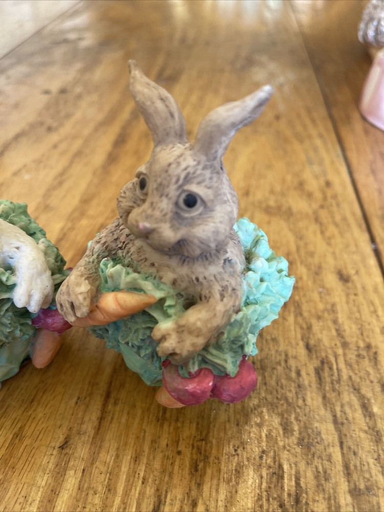 Pair If Easter Rabbit Figures4” Tall 3” Wide