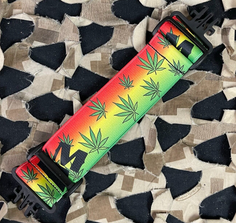 NEW KM Paintball Grill Goggle Strap - Green Leaf (Rasta)