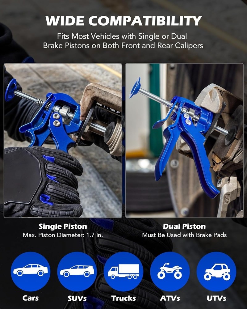 Speedy , Heavy Duty Caliper Piston Compressor Tool for Brake Pad Replacement,...