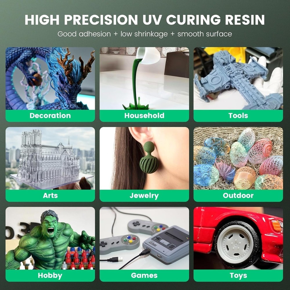 3D Printer Resin, Low Shrinkage, High Precision