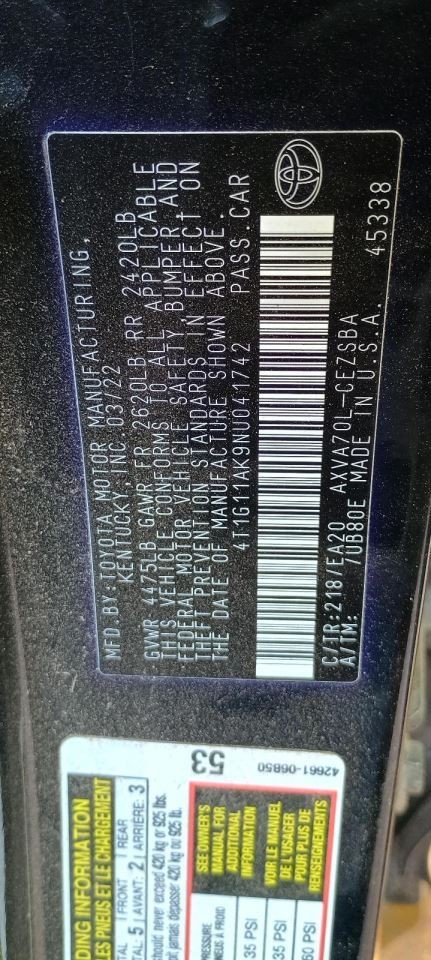 Temperature Control Mounted Below Display Controller Fits 18-23 CAMRY 2351780
