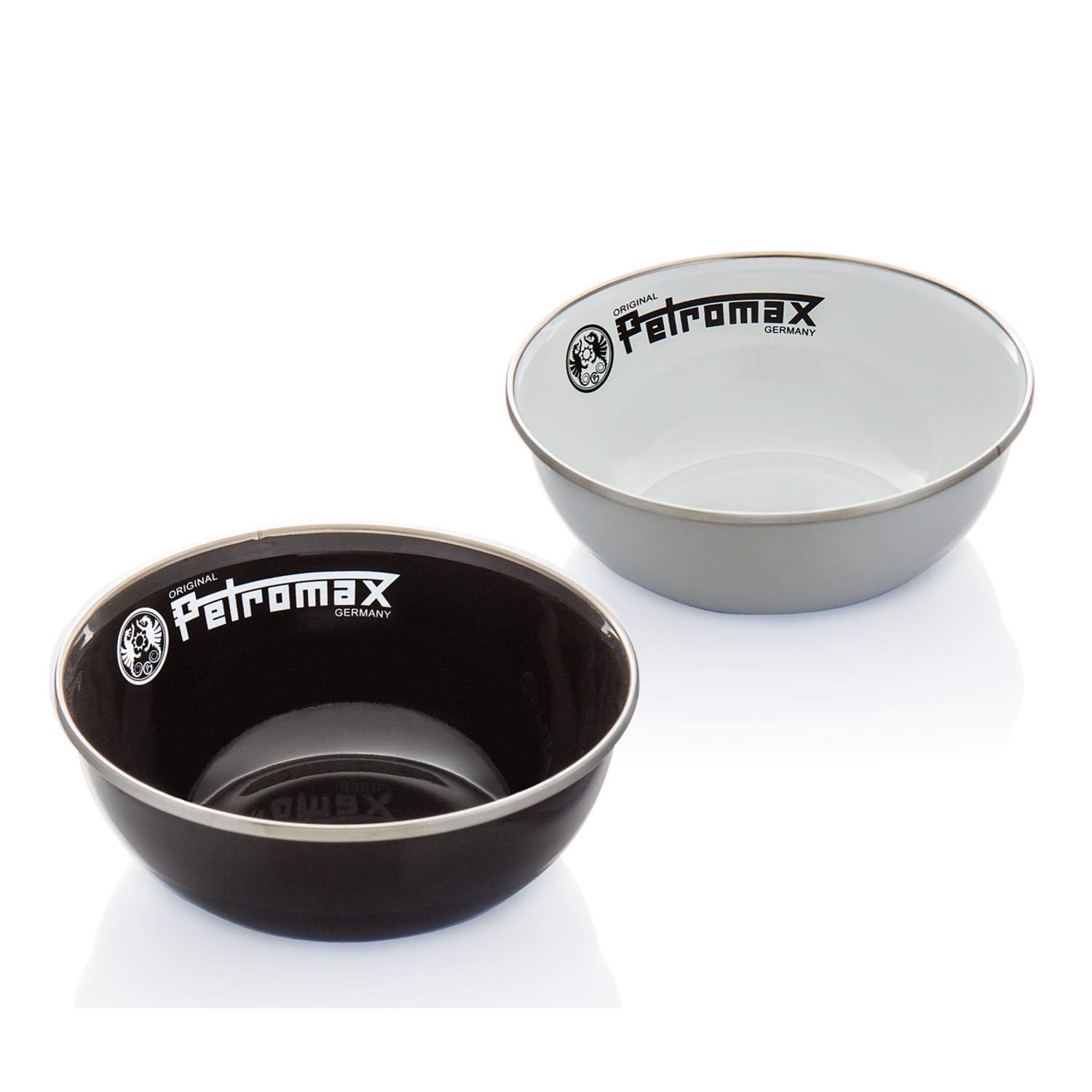 Petromax Enamelware Bowls, Enameled Steel for Kitchen and Camping, 2 Pk