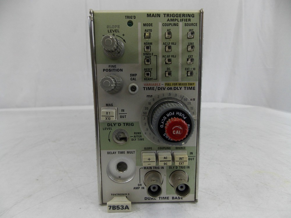 TEKTRONIX 7B53A DUAL TIME BASE PLUG IN MODULE